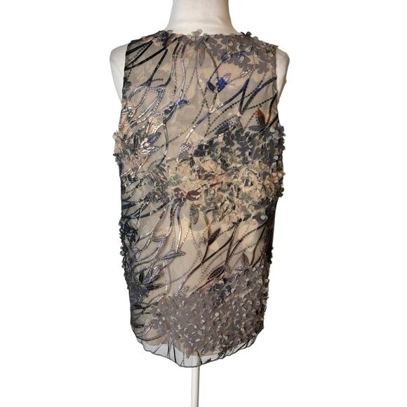 Lola & Sophie embroidered 3D floral tank top sz S - Picture 3 of 8